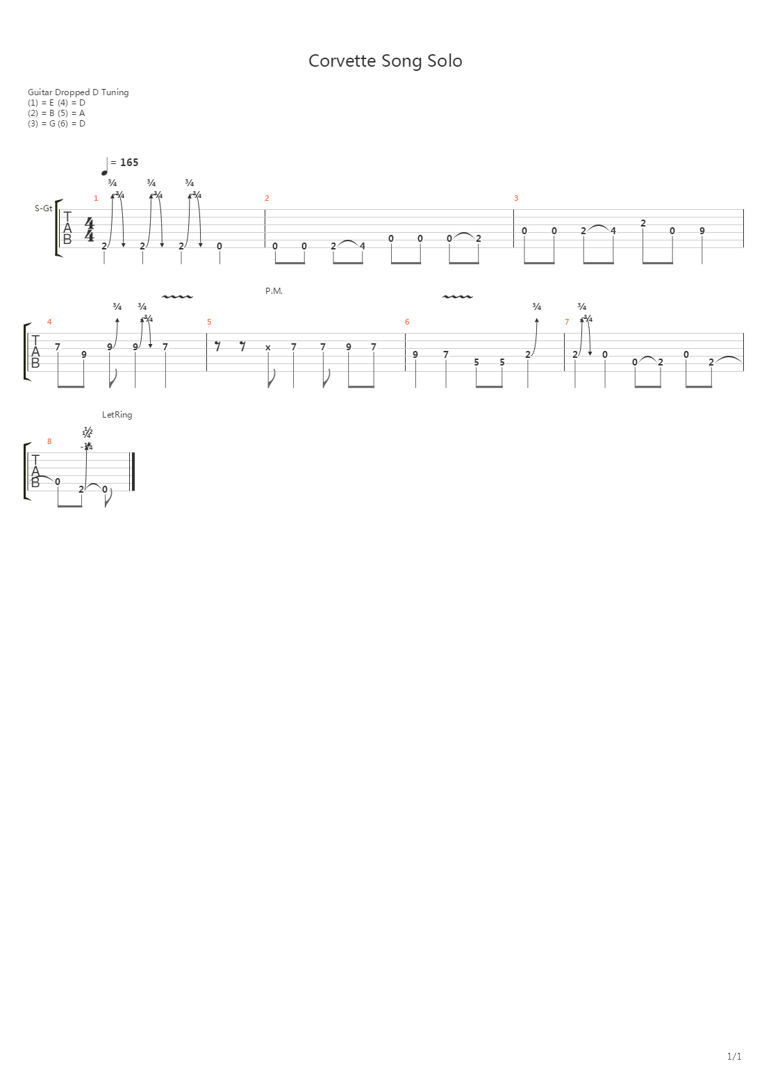 Corvette Song吉他谱