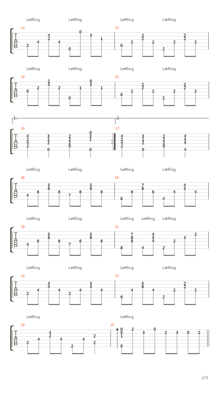 Colombine吉他谱