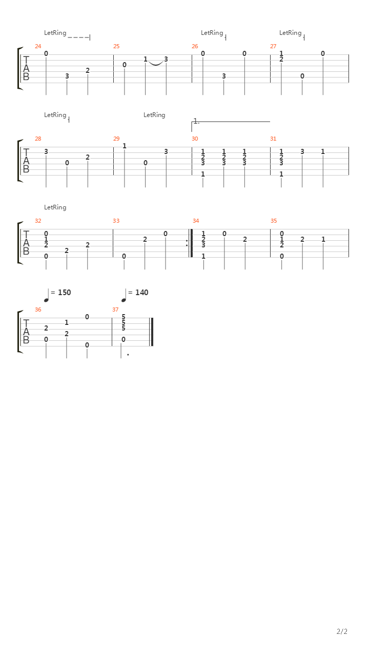 La Marine吉他谱