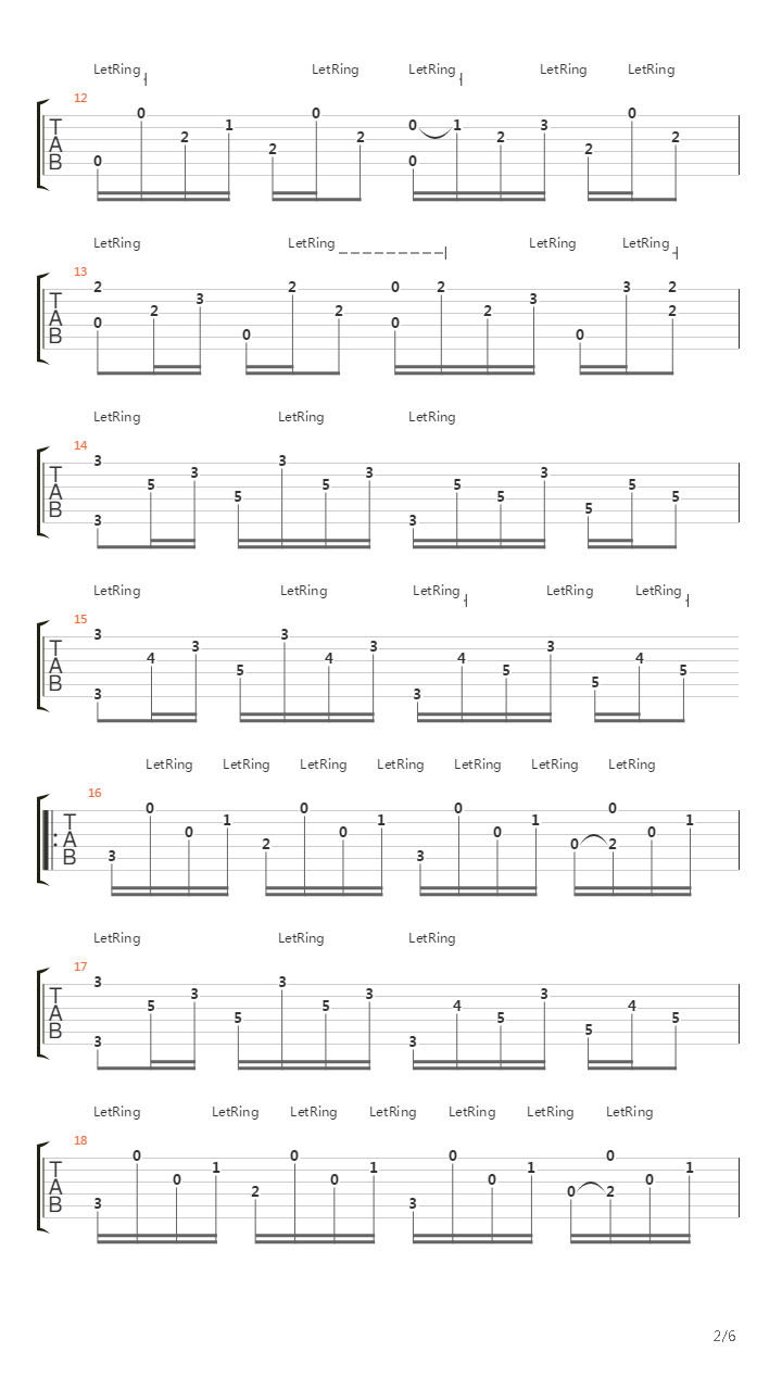 Gaspard吉他谱