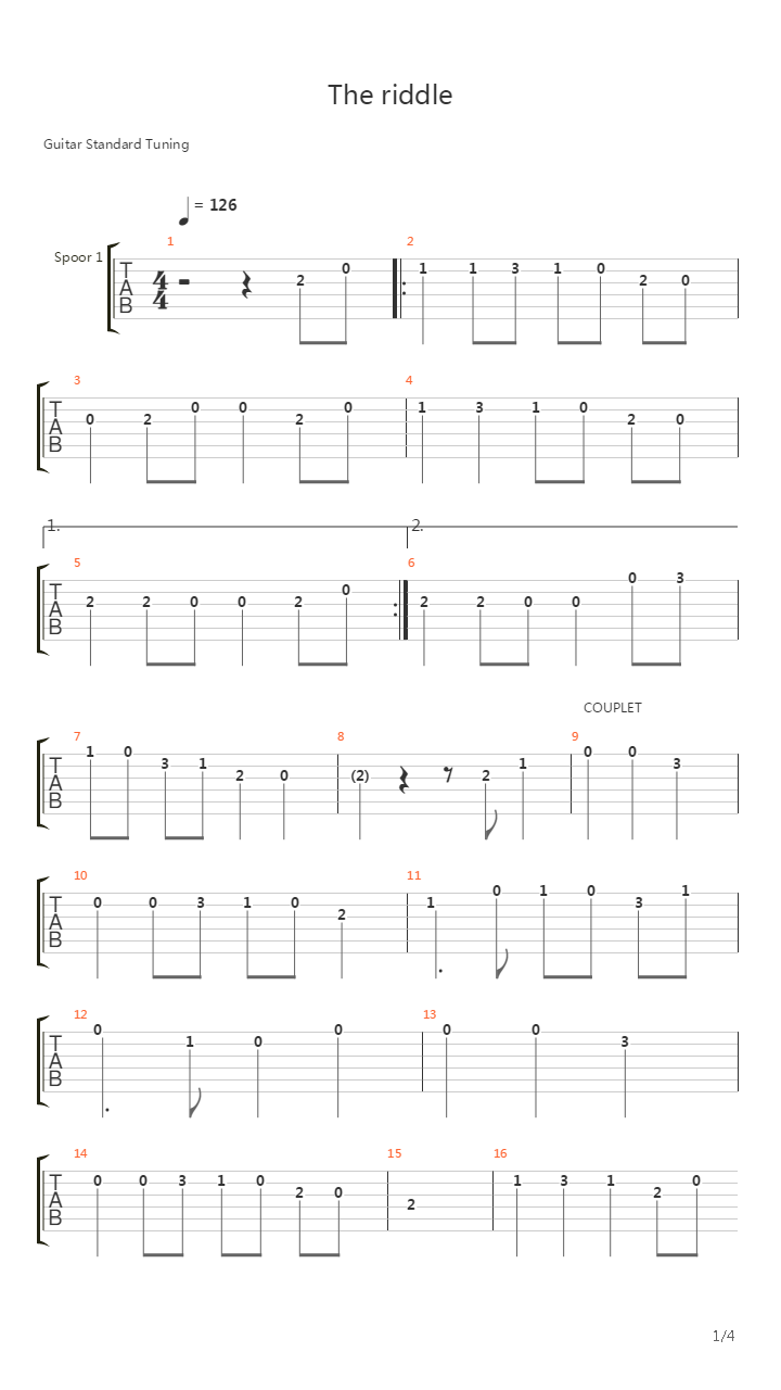 The Riddle吉他谱