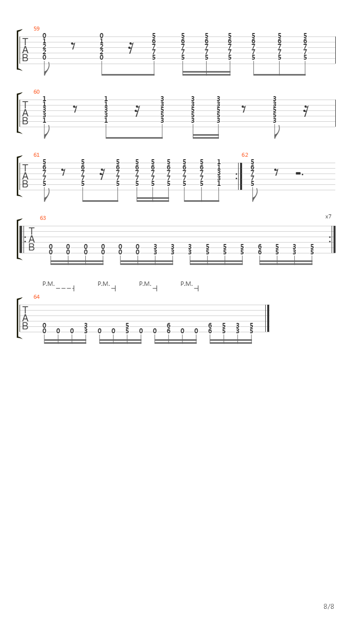 Border吉他谱