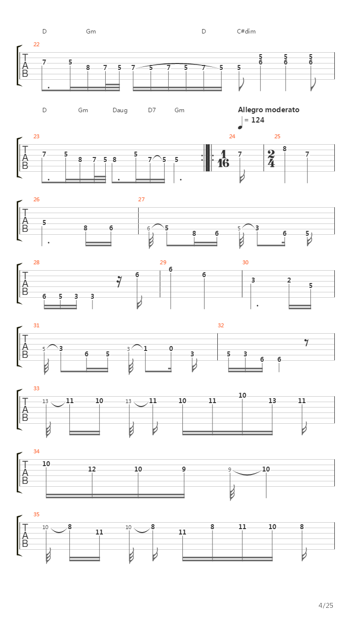 Il Trillo Del Diavolo Sonata Per Violino In Sol Minore吉他谱
