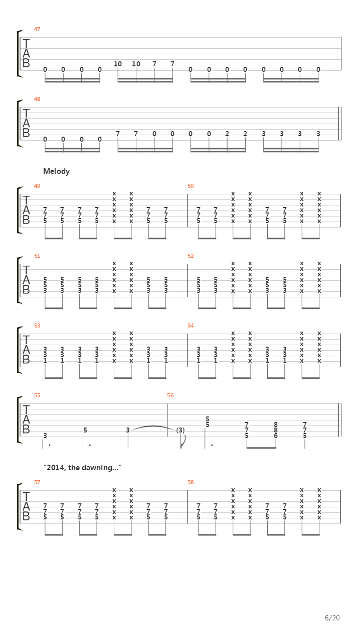 2014吉他谱