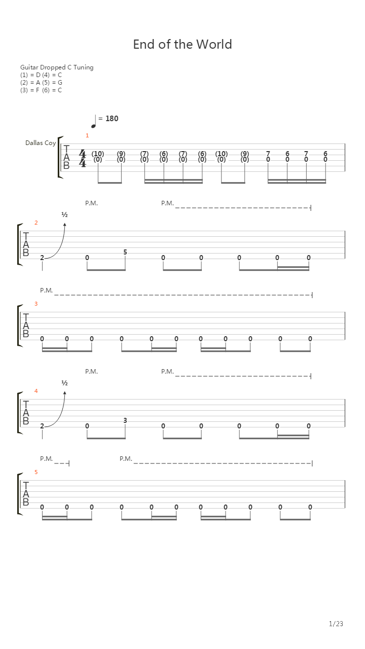 End Of The World吉他谱