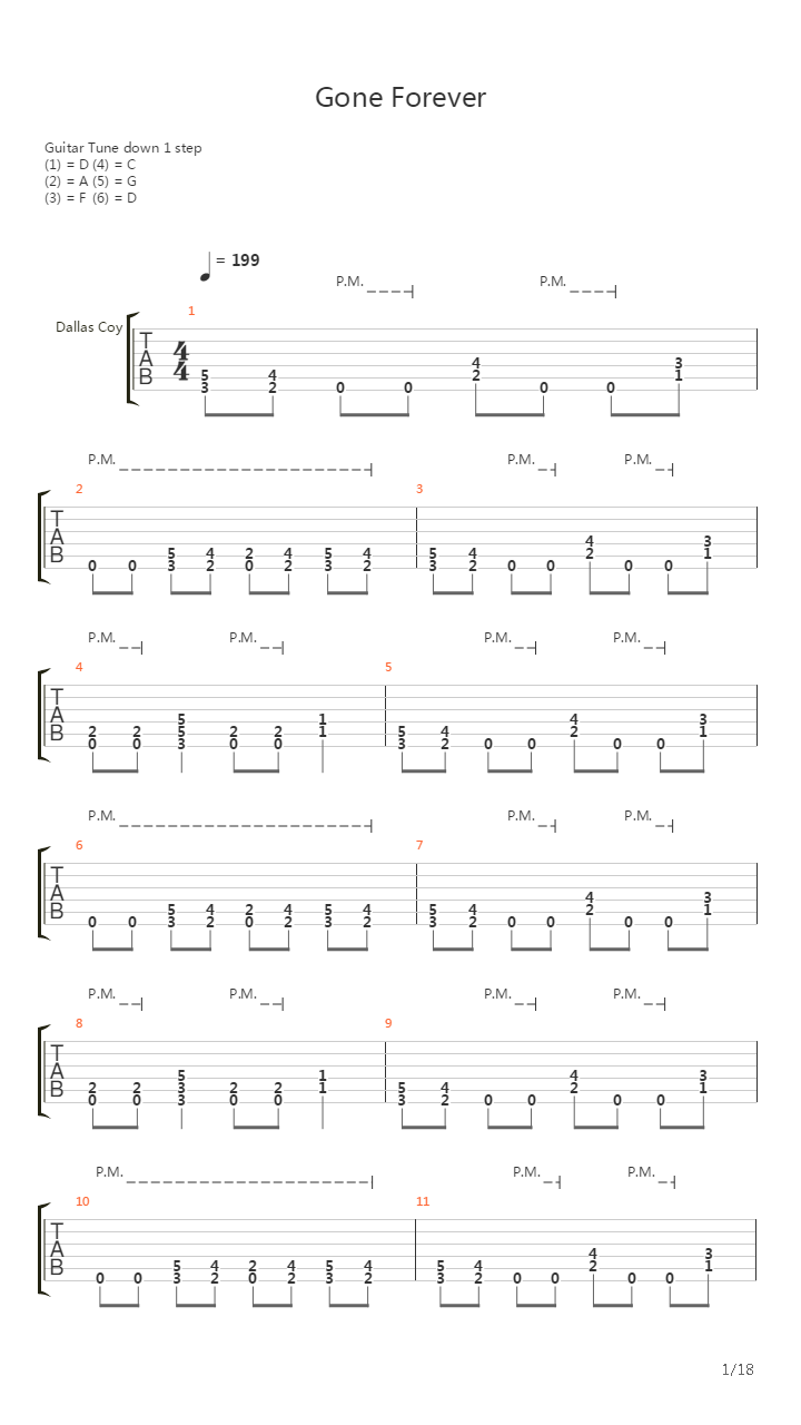 Gone Forever吉他谱