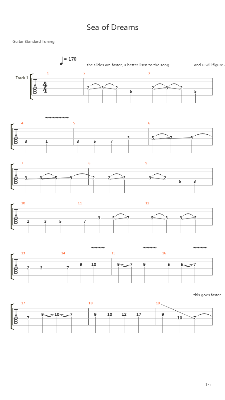 Sea Of Dreams吉他谱