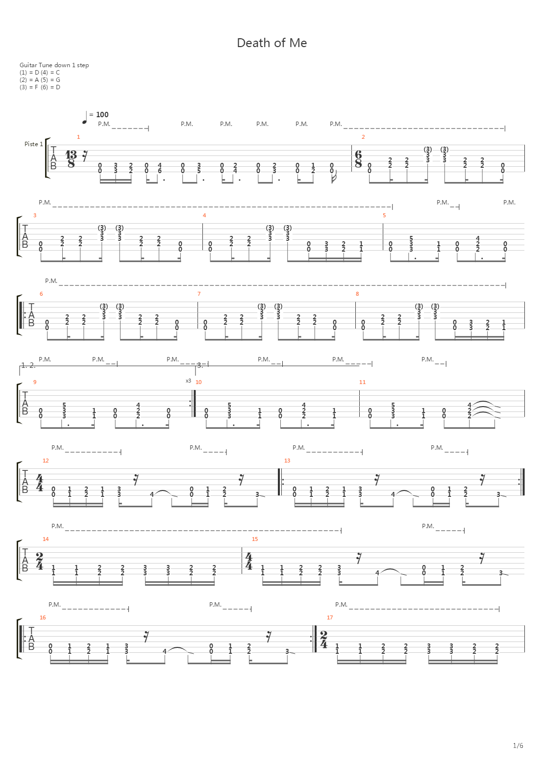 Death Of Me吉他谱
