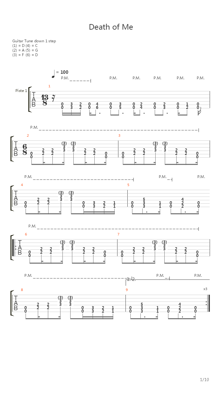 Death Of Me吉他谱