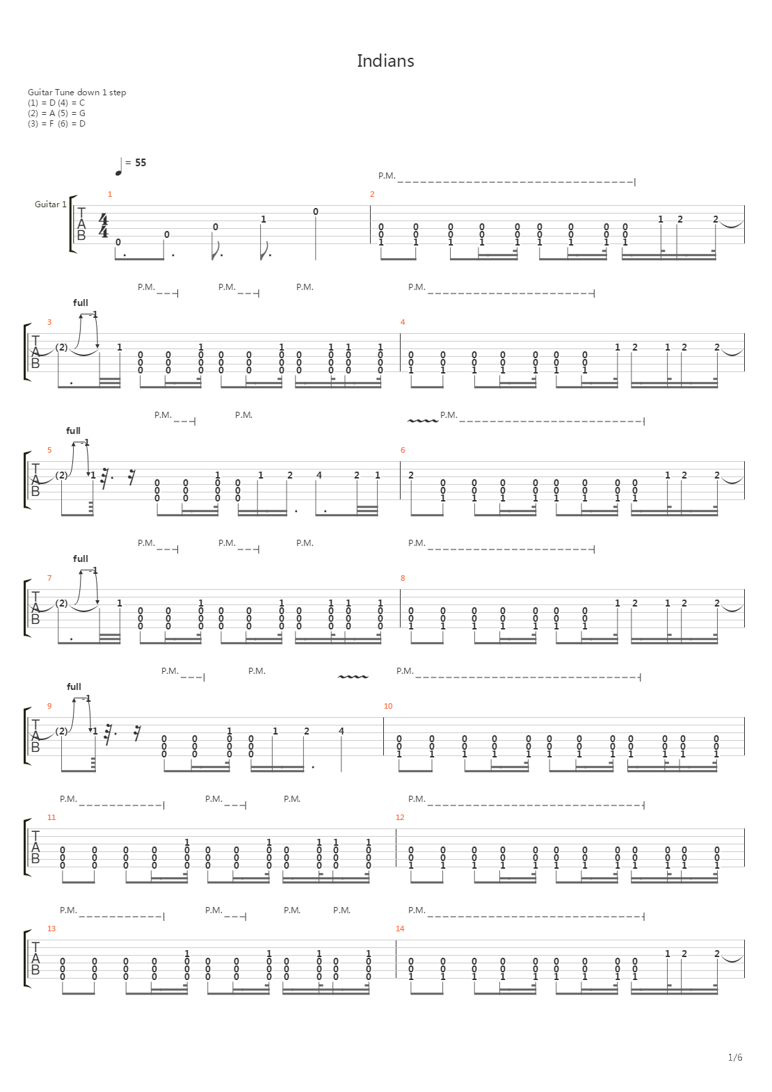 Indians吉他谱