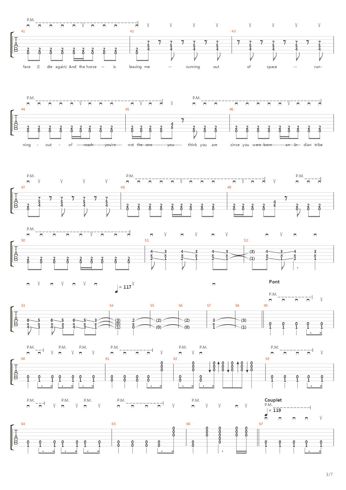 Indians吉他谱