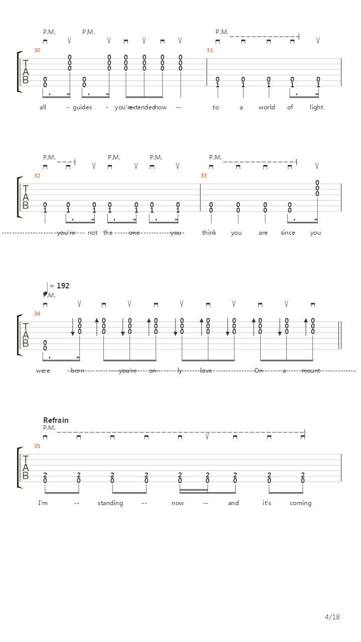 Indians吉他谱