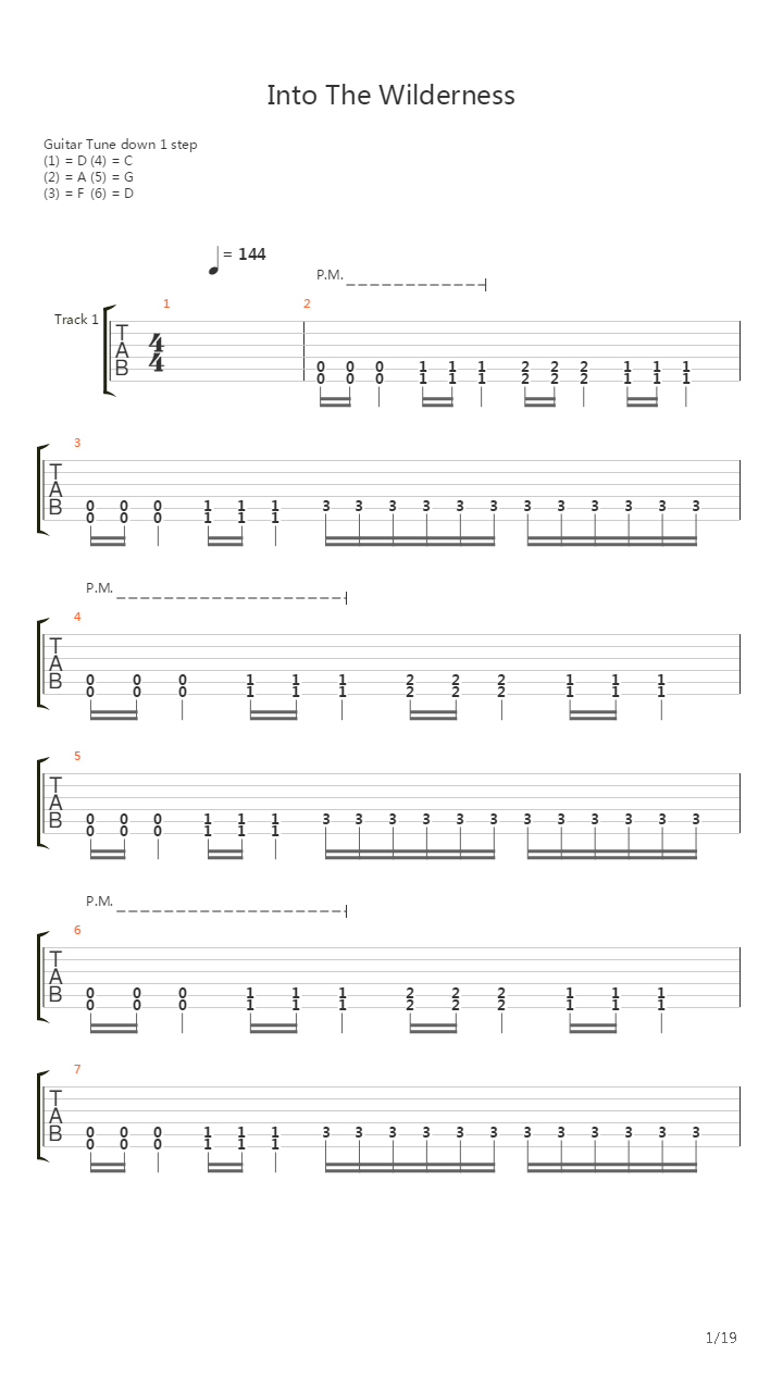 Into The Wilderness吉他谱