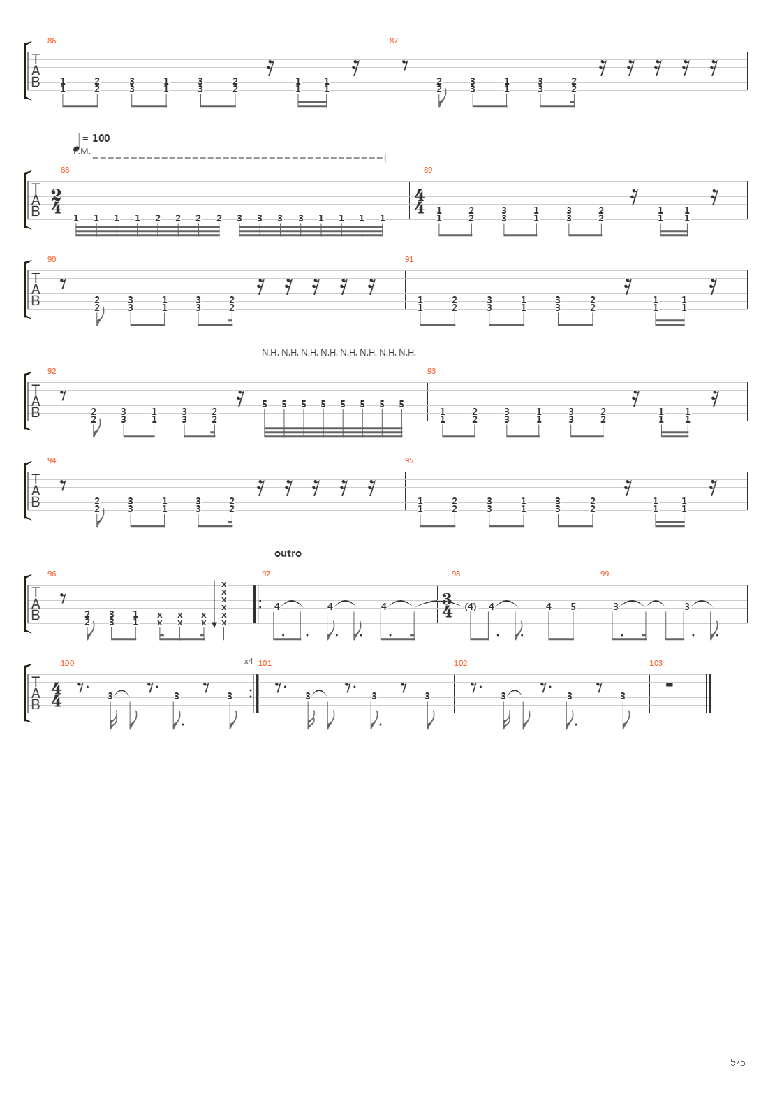 Link吉他谱