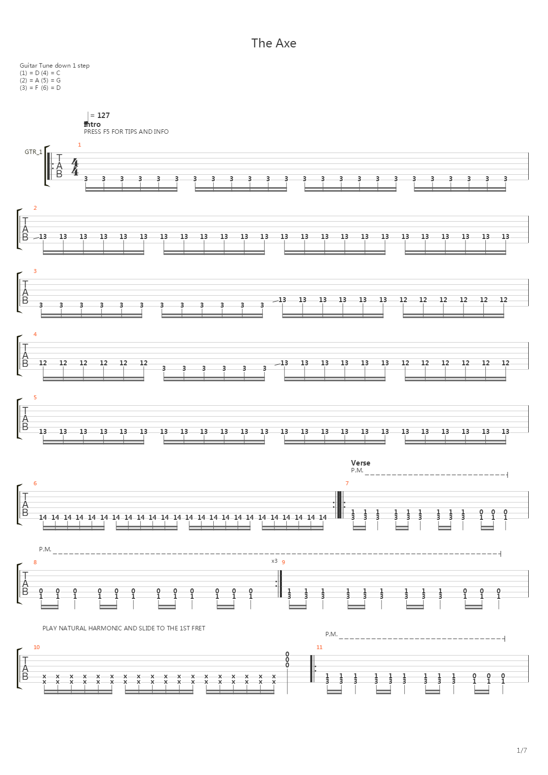 The Axe吉他谱