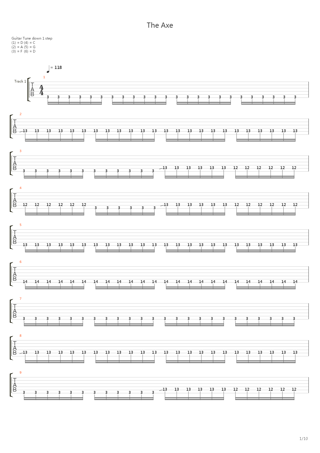 The Axe吉他谱