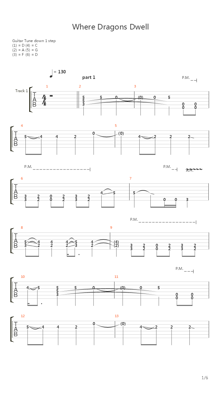 Where Dragons Dwell吉他谱