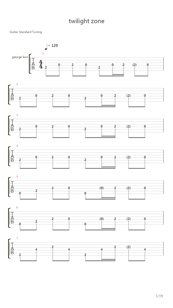 Twilight Zone吉他谱