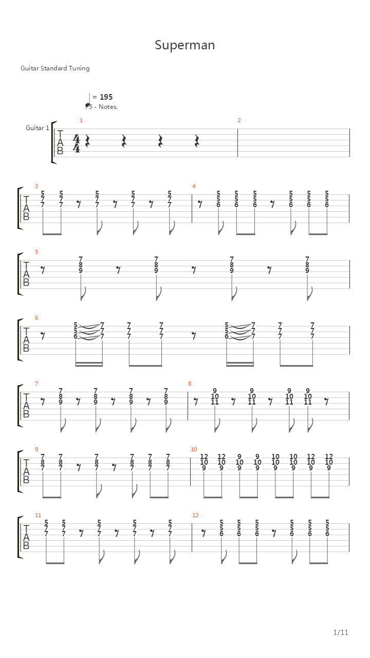 Superman吉他谱