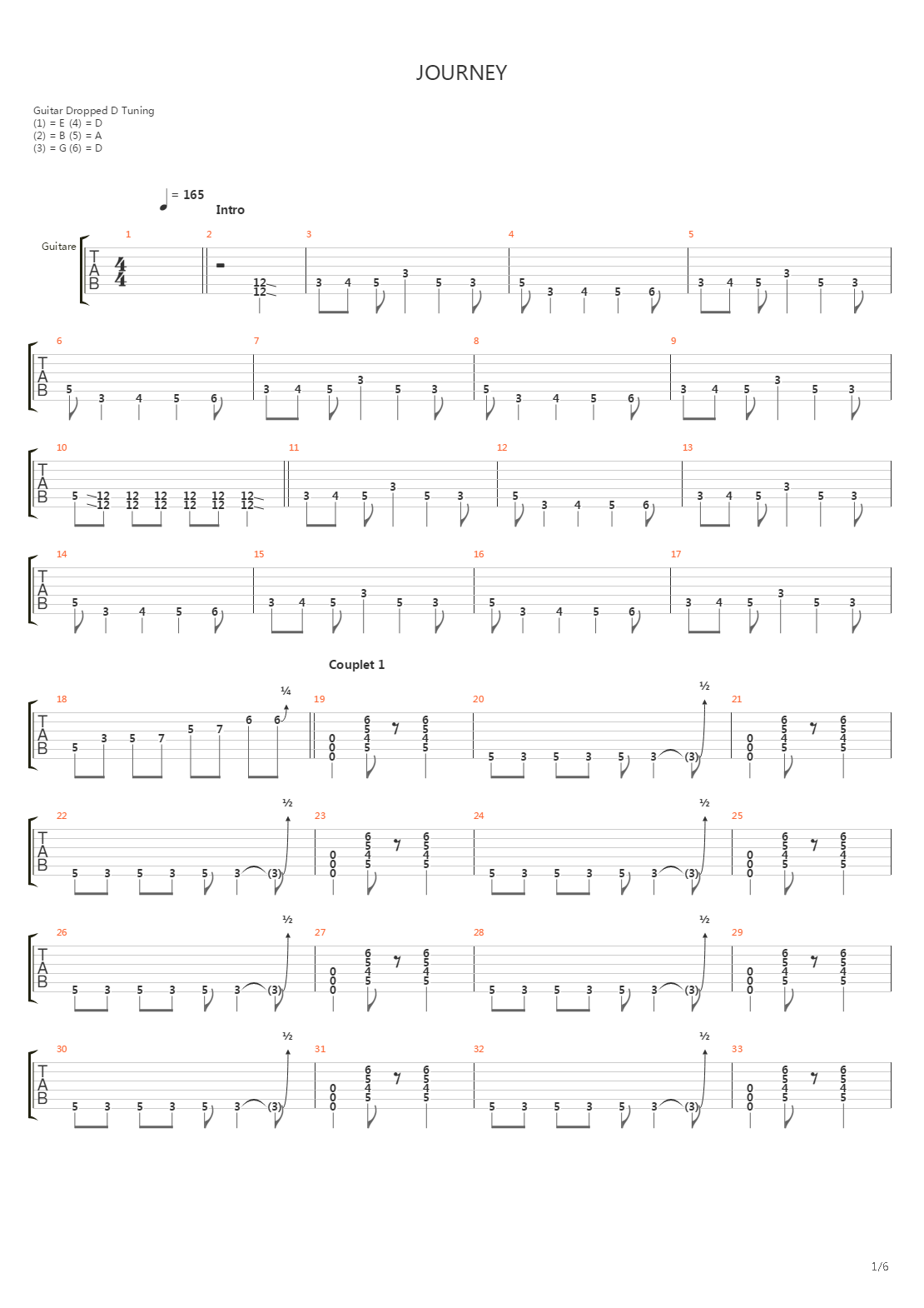 Journey吉他谱