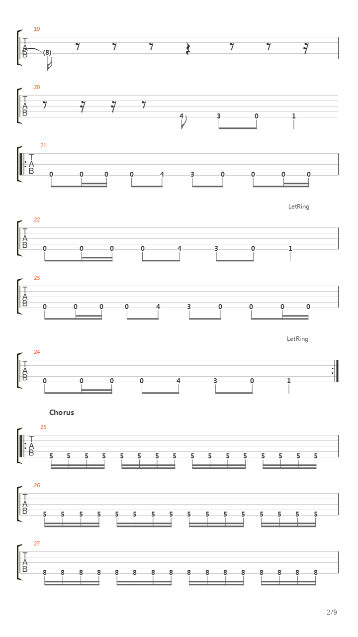 Erase吉他谱