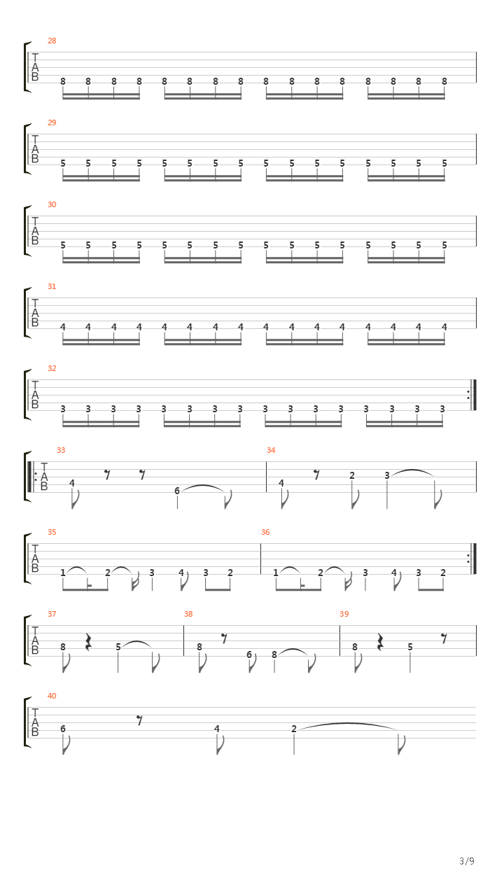 Erase吉他谱