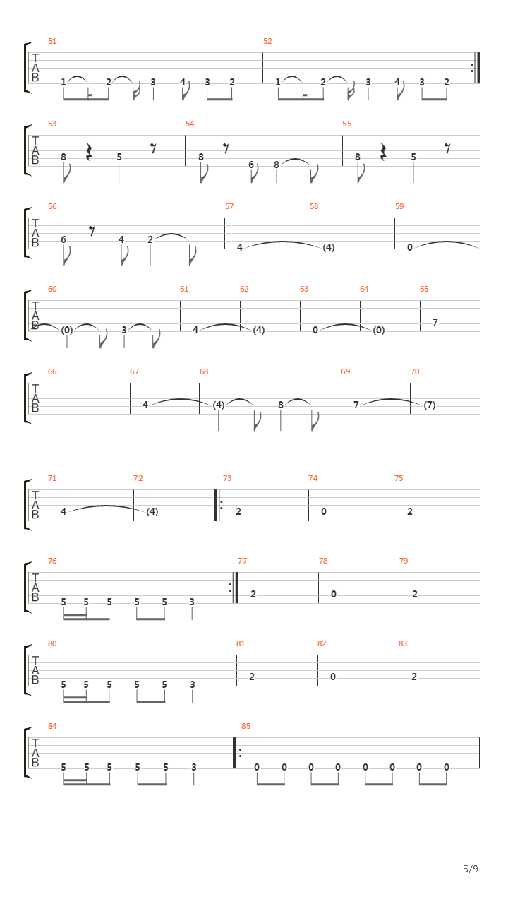 Erase吉他谱