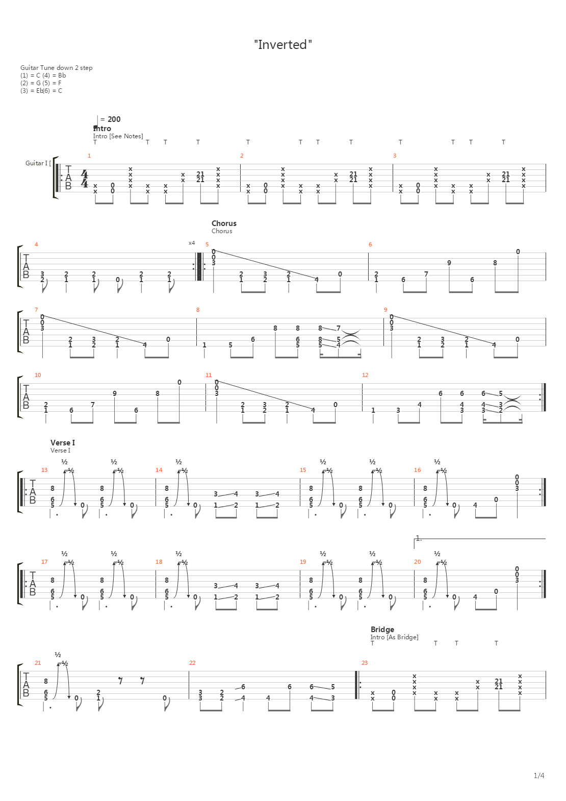Inverted吉他谱