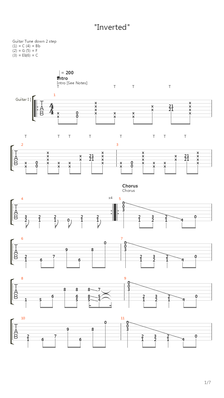 Inverted吉他谱