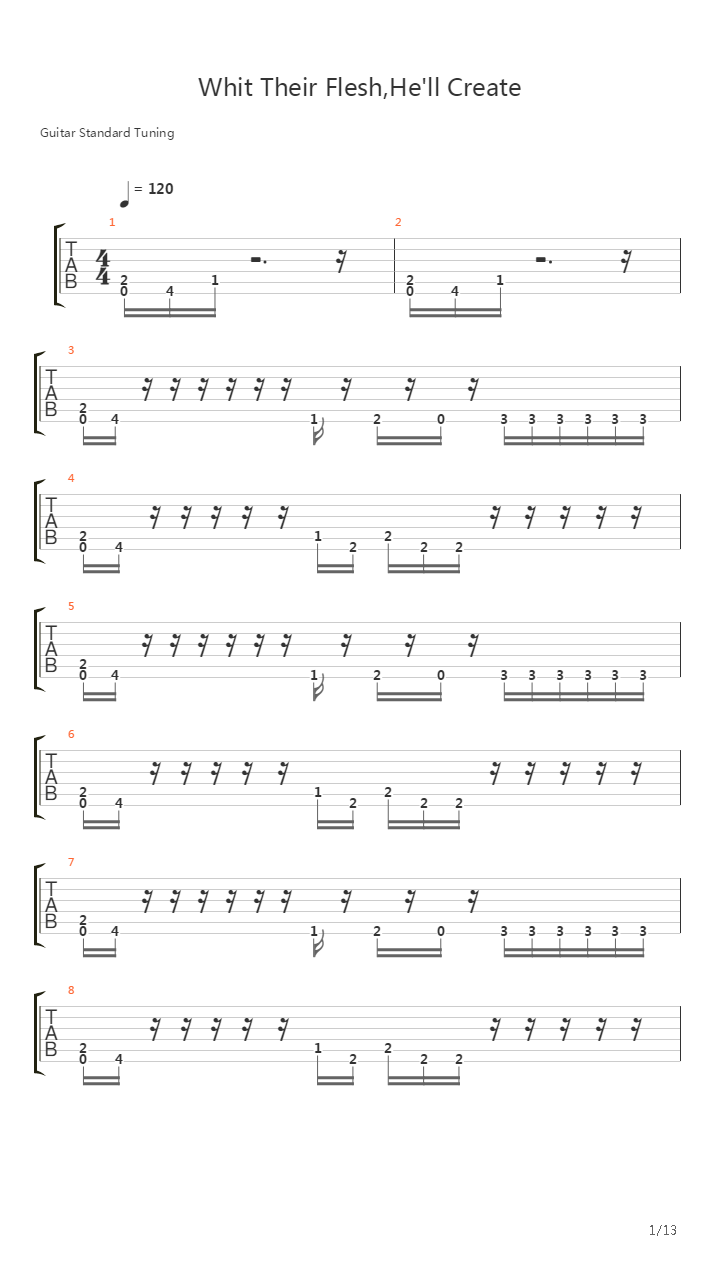 With Their Flesh Hell Create吉他谱