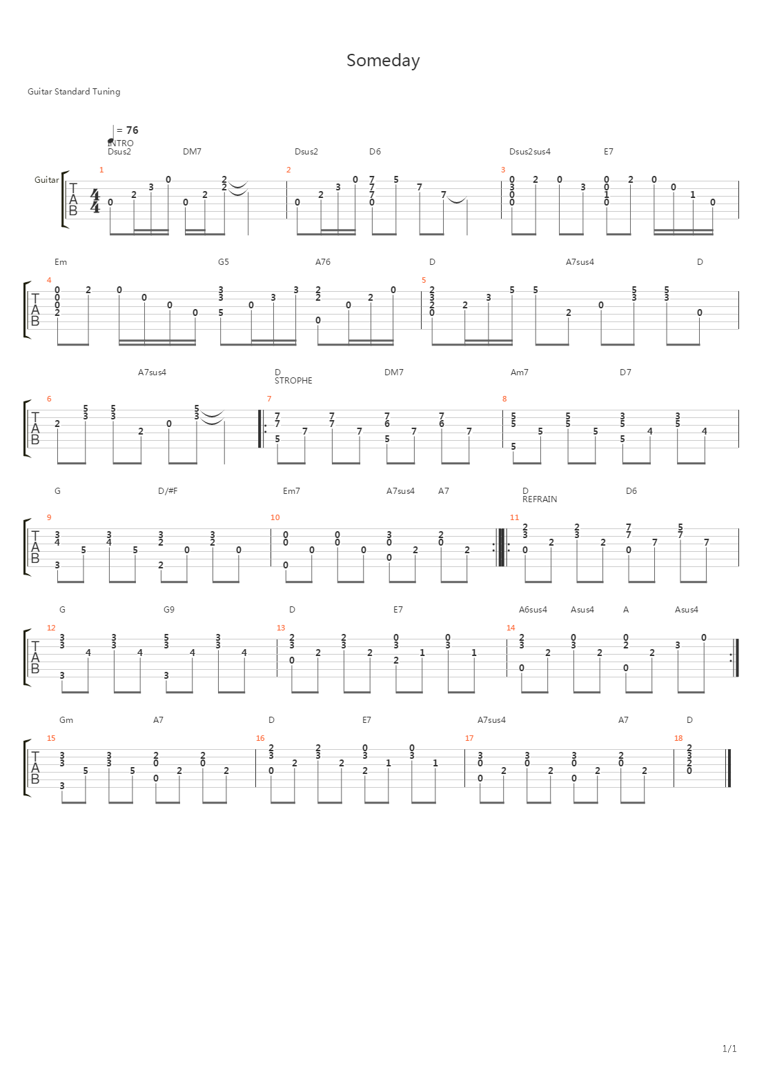 Someday吉他谱