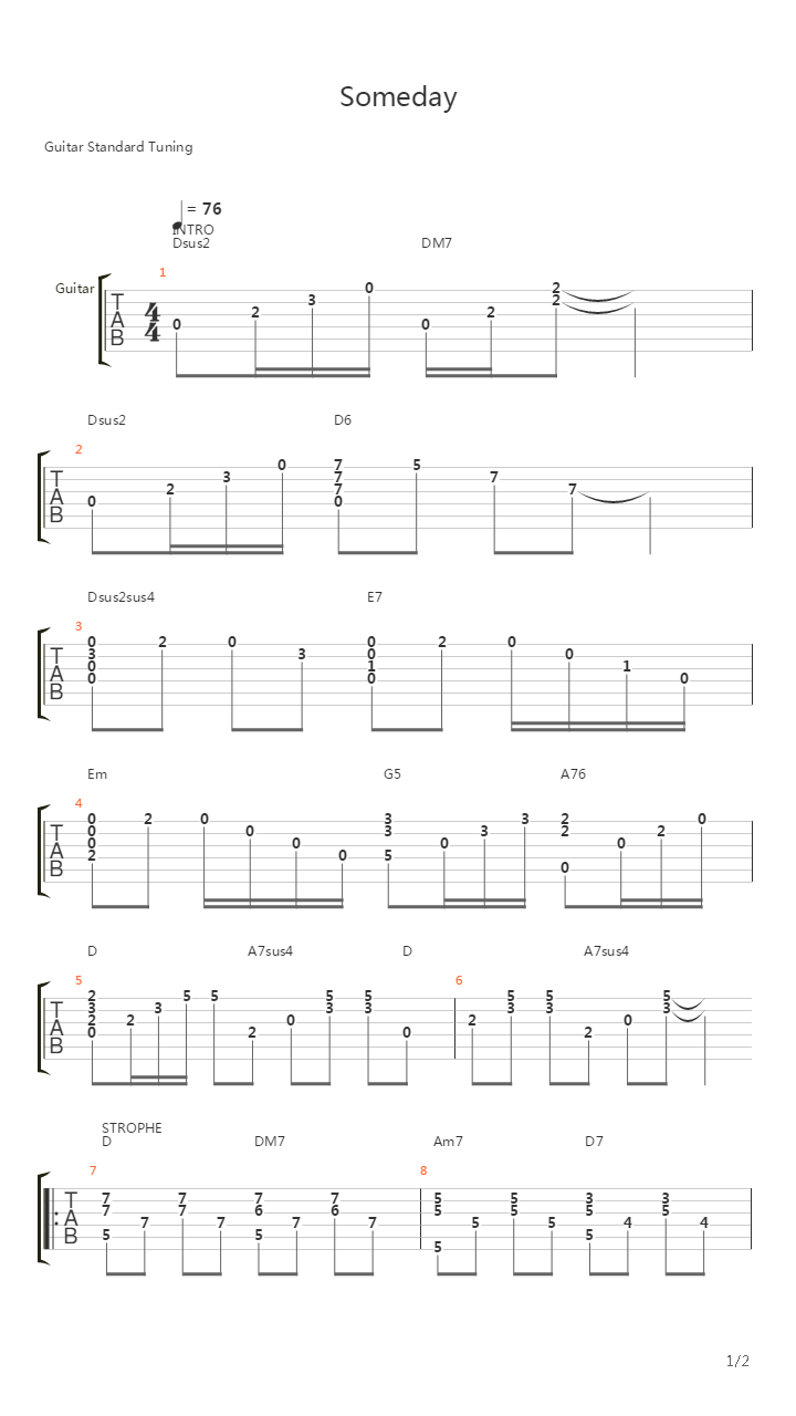 Someday吉他谱