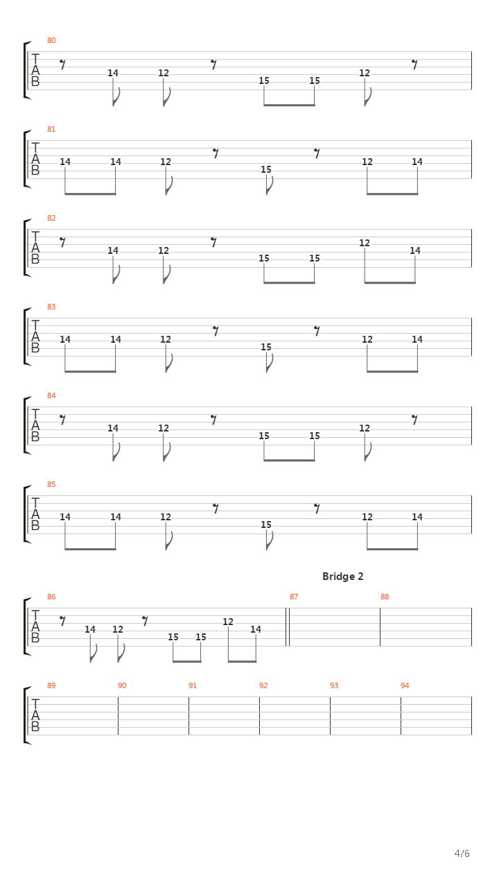 One Short Night吉他谱