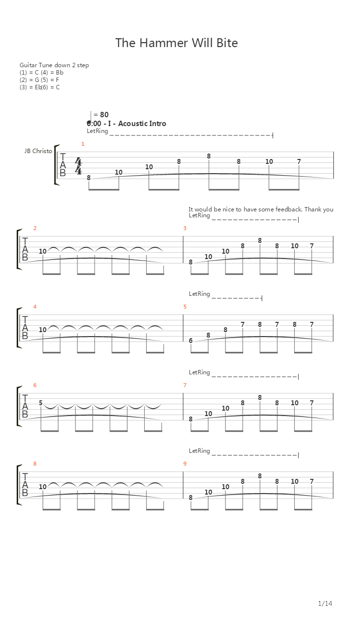 The Hammer Will Bite吉他谱
