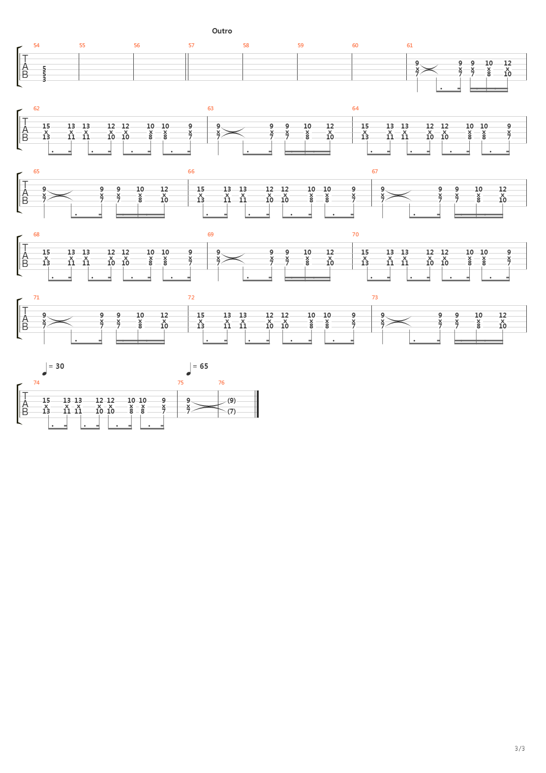 The Crystal Lake吉他谱