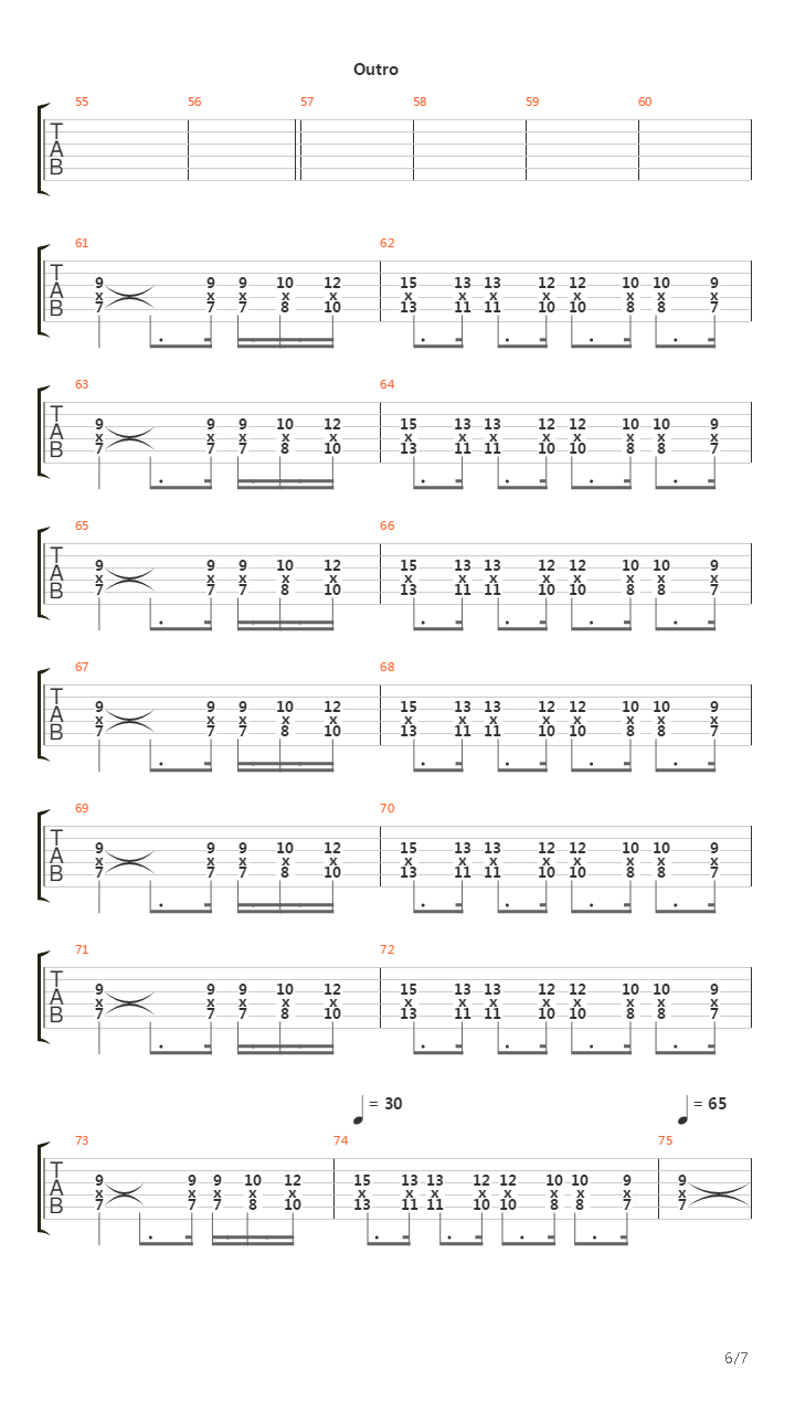 The Crystal Lake吉他谱