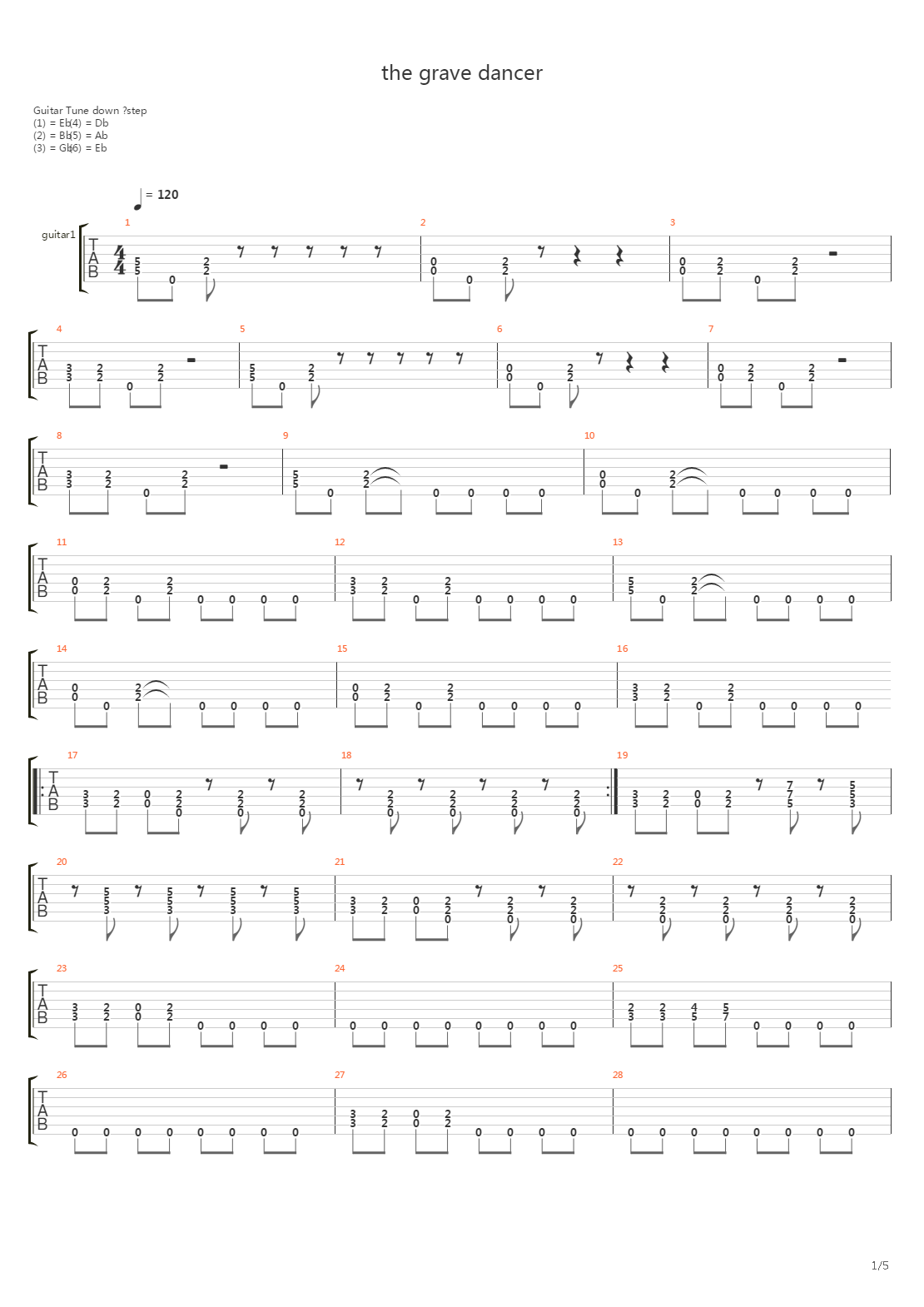 The Grave Dancer吉他谱