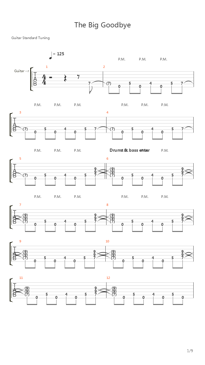 Big Goodbye吉他谱