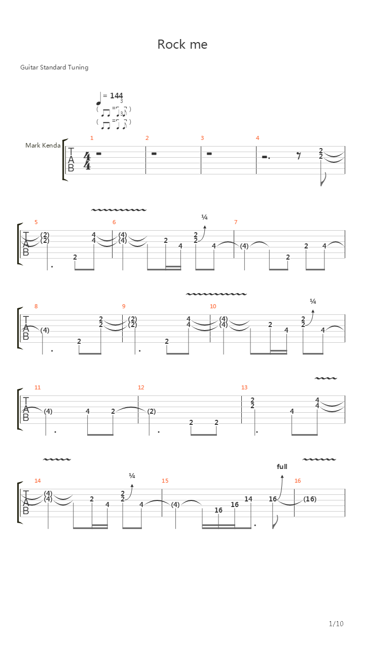 Rock Me吉他谱