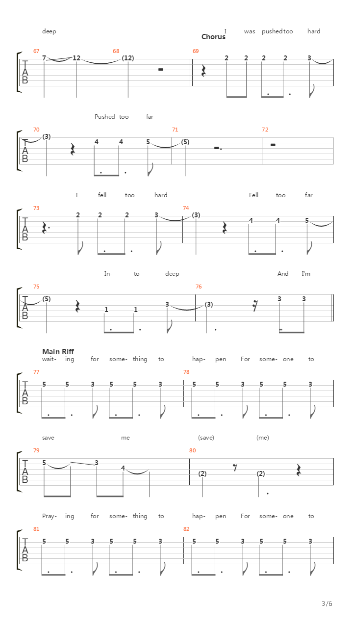 Into Deep吉他谱