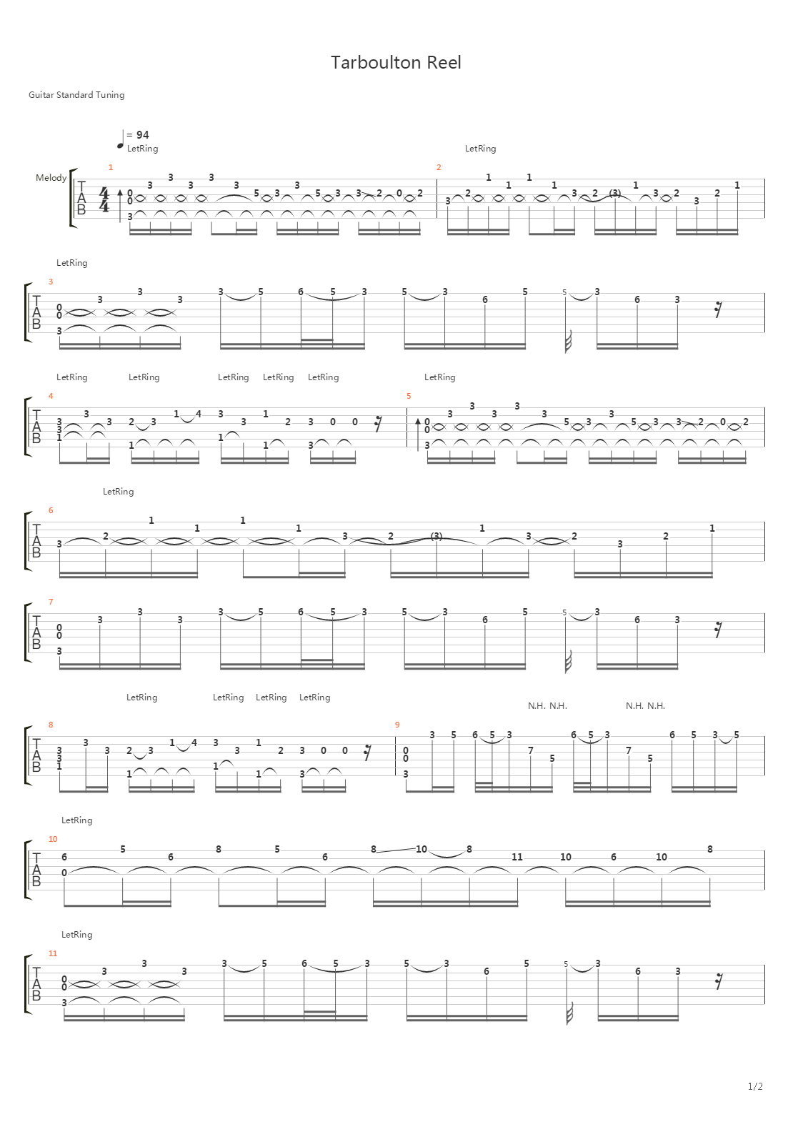 Tarboulton Reel吉他谱