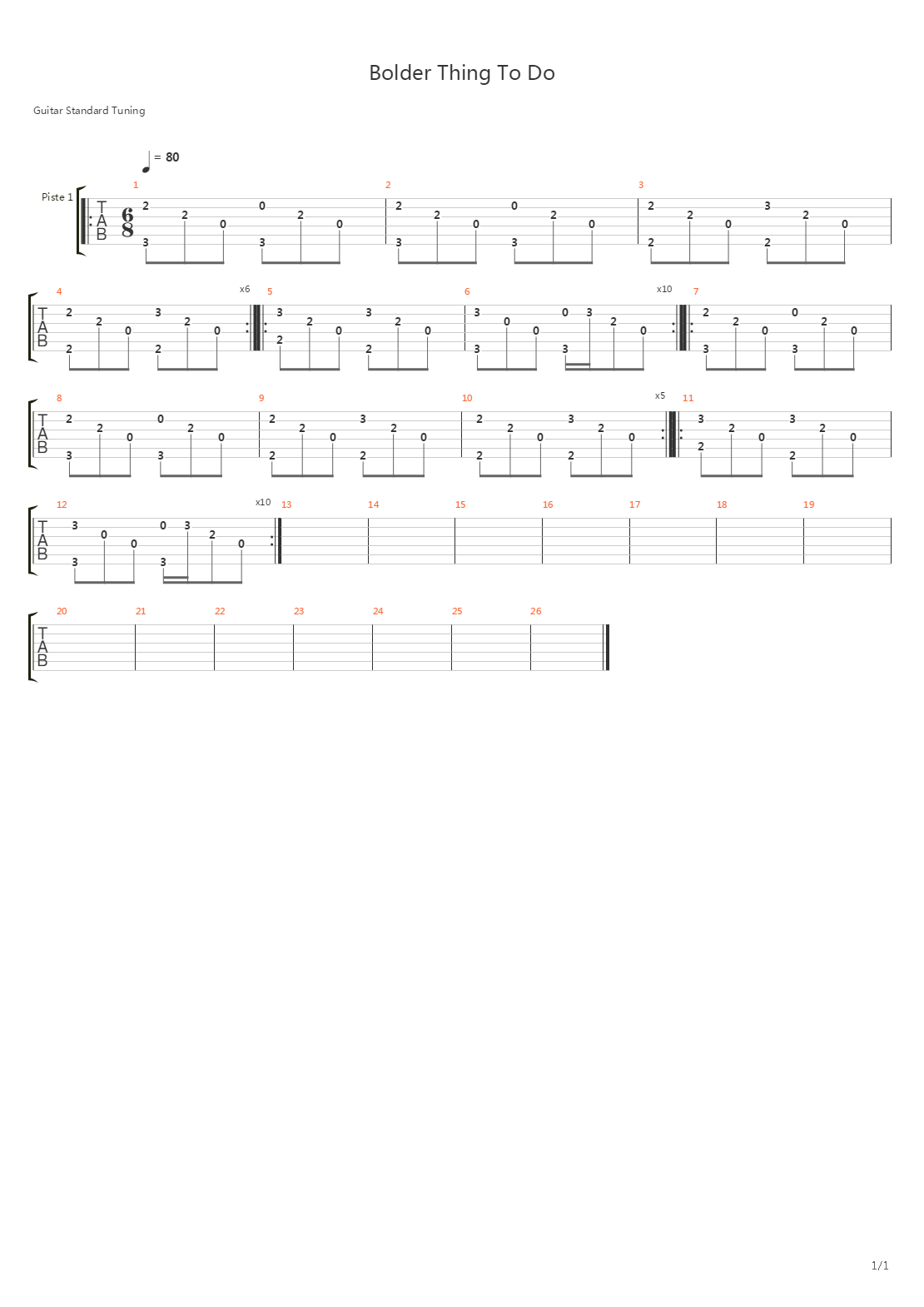 The Borlder Thing To Do吉他谱