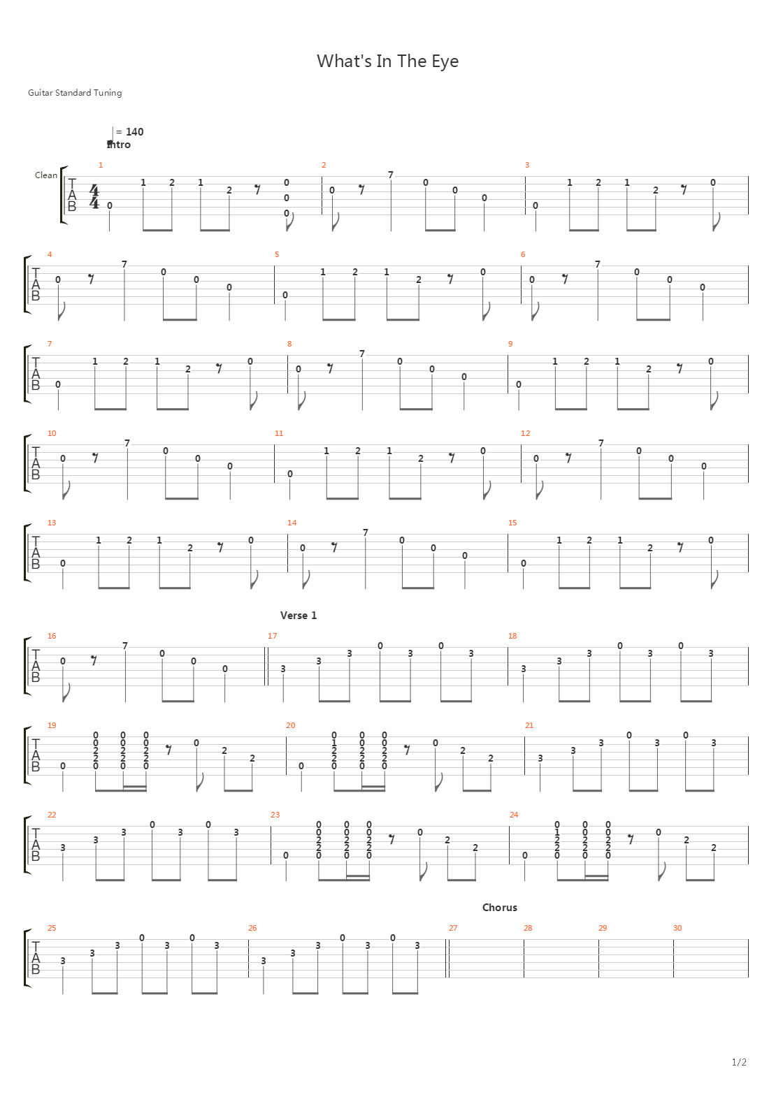 Whats In The Eye吉他谱