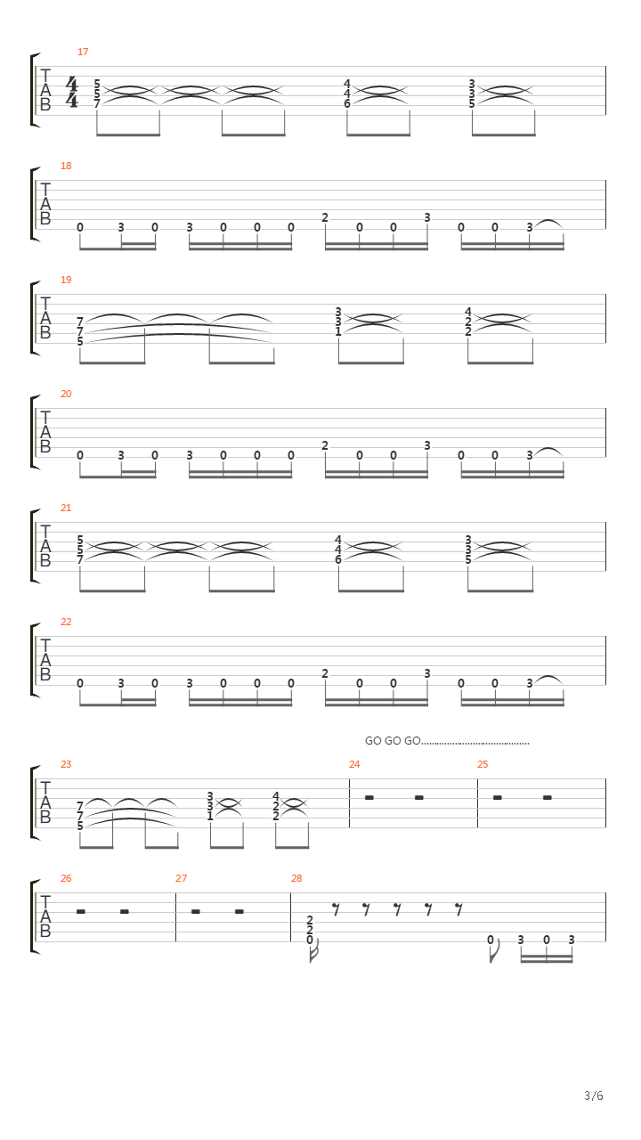 1000 Miles吉他谱