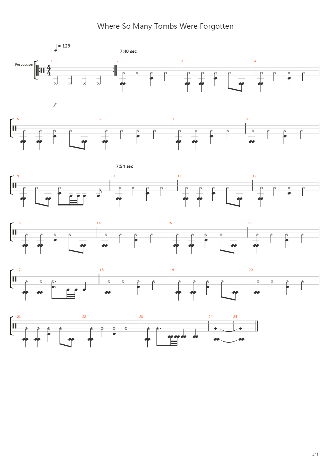 Where So Many Tombs Were Forgotten吉他谱