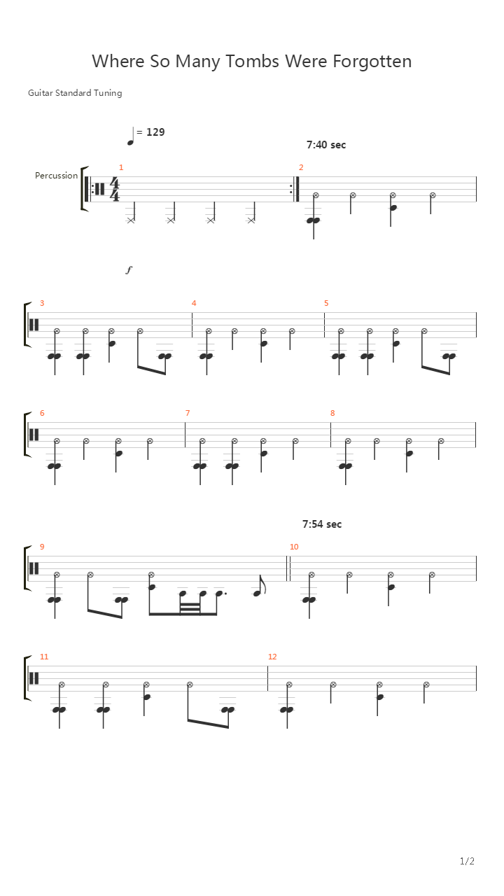 Where So Many Tombs Were Forgotten吉他谱