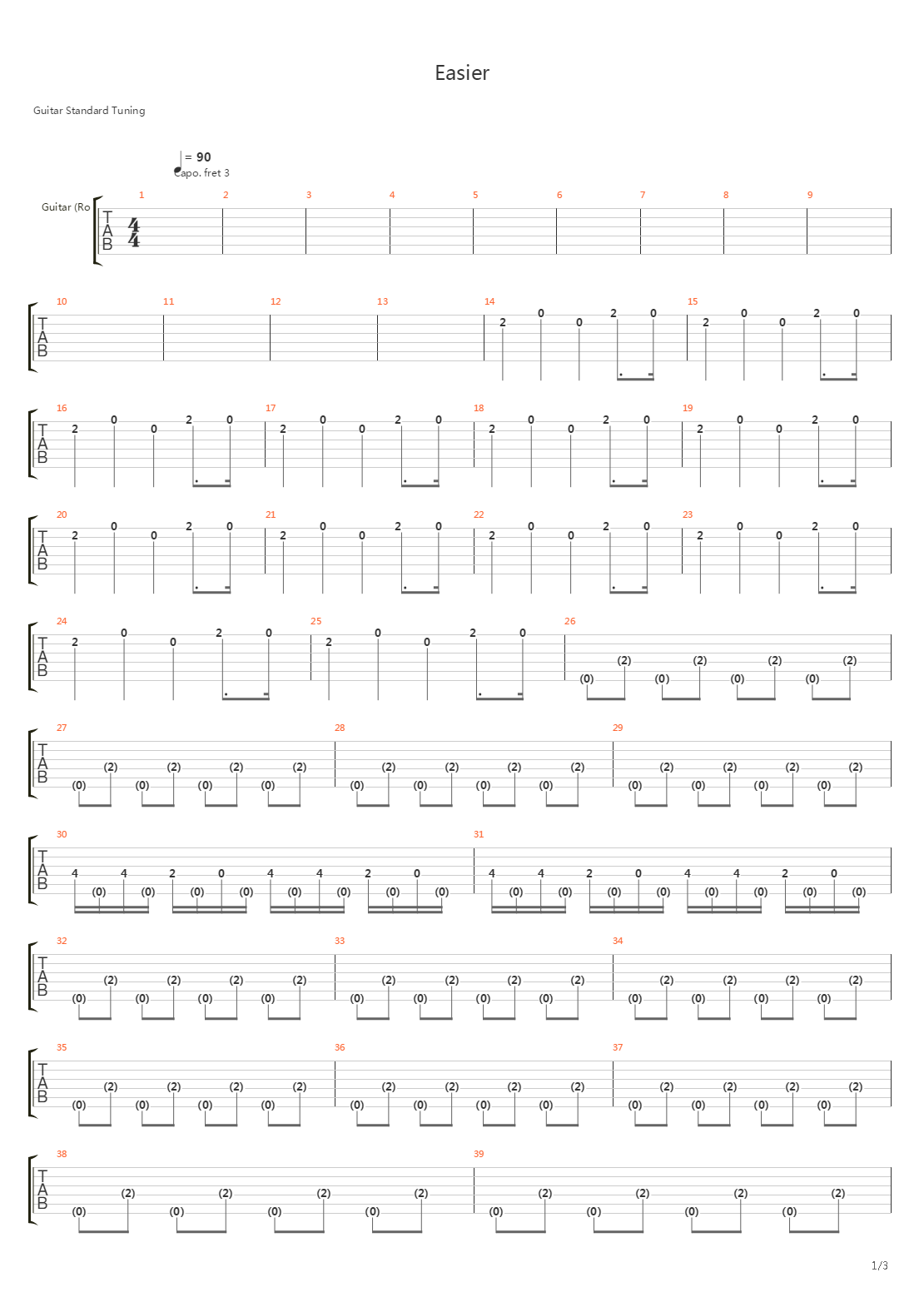 Easier吉他谱