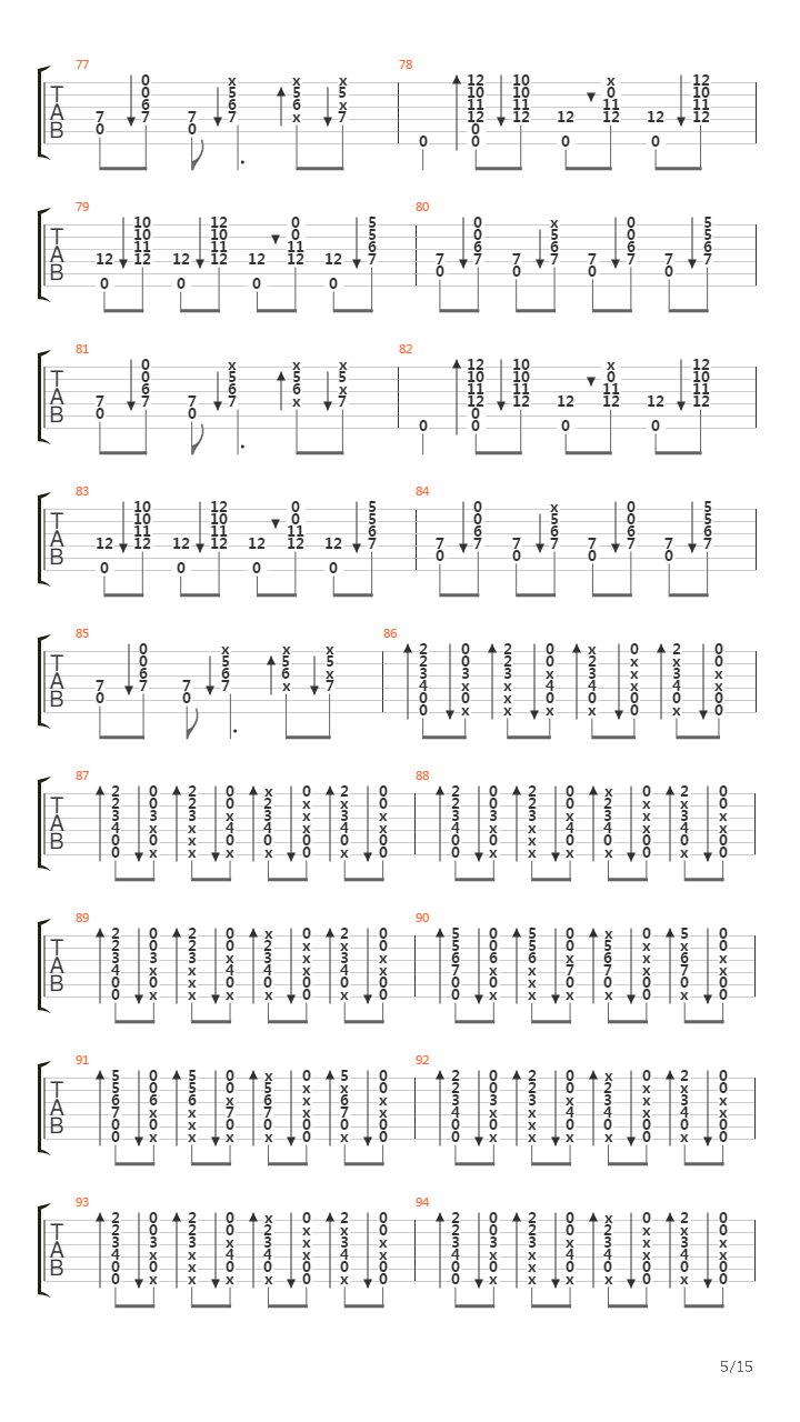 Southern Point吉他谱