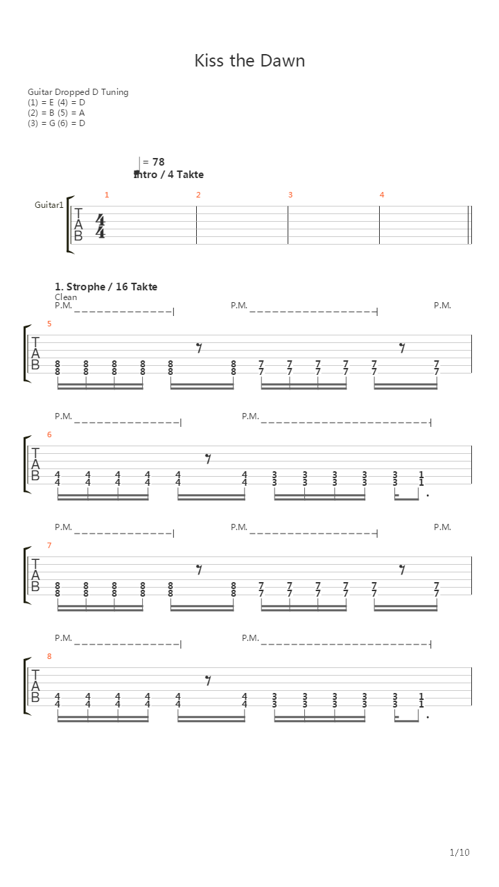 Kiss The Dawn吉他谱
