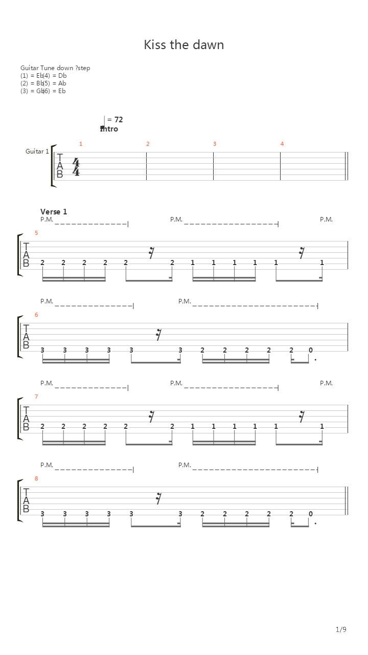 Kiss The Dawn吉他谱